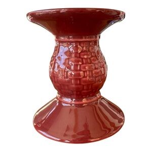 Longaberger Pottery Woven Traditions Pillar Candleholder
